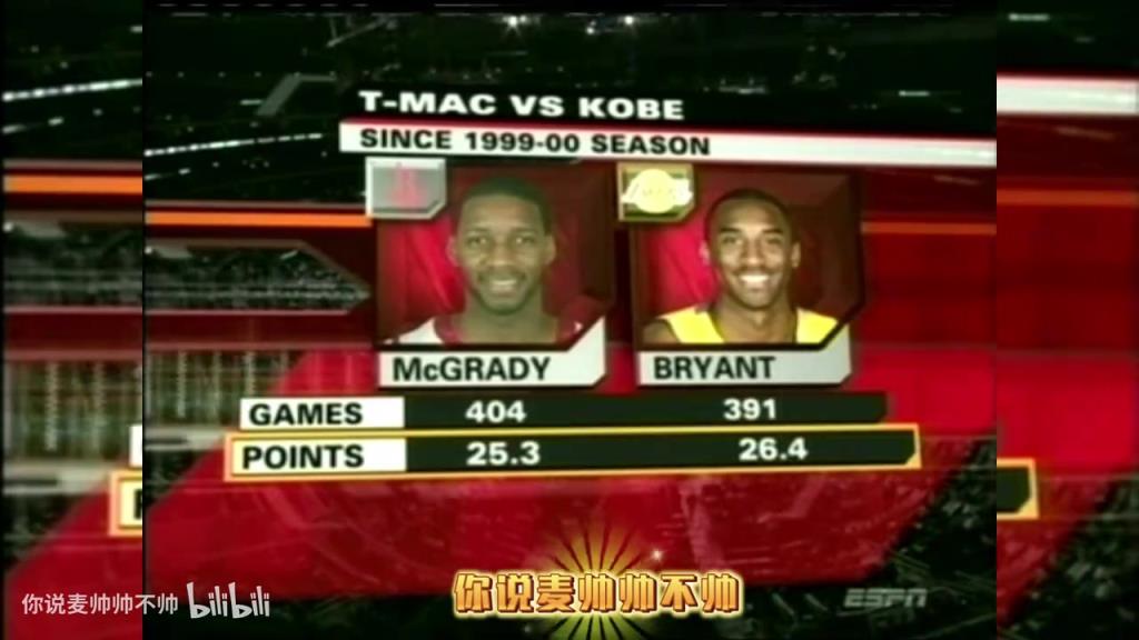 兩大王牌！07年火箭湖人賽前，轉(zhuǎn)播商放上了科比和麥迪的對(duì)比！